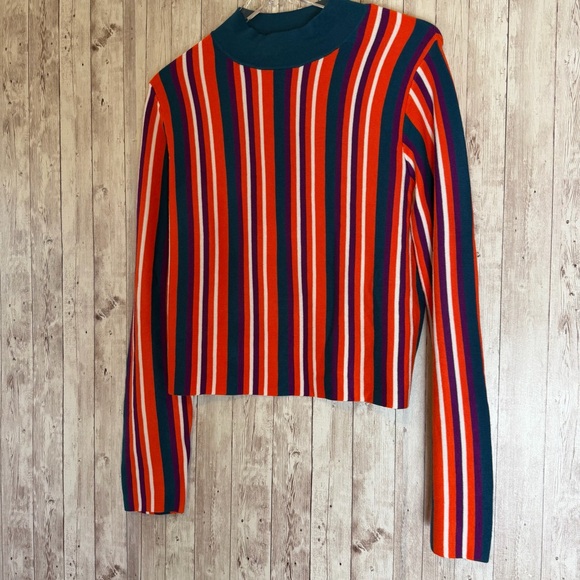 Victor Glemaud for Target Multicolor Striped Funnel Neck Sweater Large - Picture 6 of 10